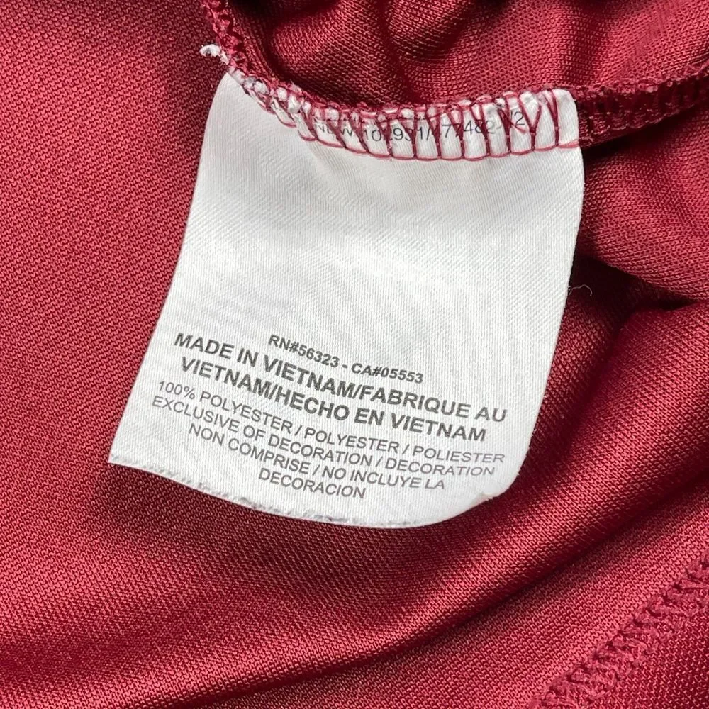 Nike Polo Shirt Mens Large Red Kwikset Logo Golf Travel Work‎ Carpenter Handyman